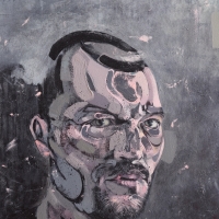 Self-portrait 2015 / acrylic and oil on canvas / 45x35 cm